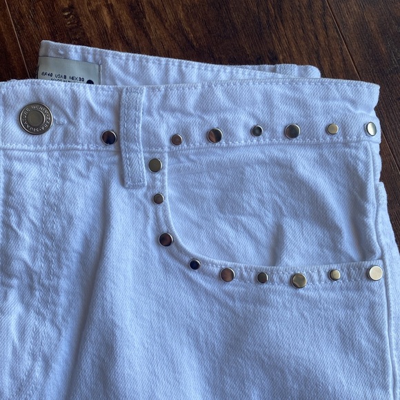 Zara The Slim Cropped Studded Jeans - Picture 2 of 4